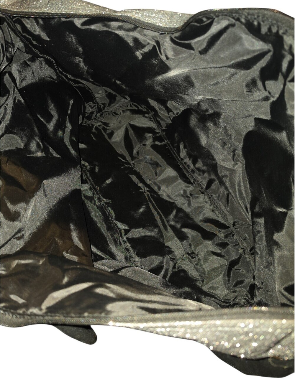 Victoria Secret Sparkle Tote Gray and Black - Picture 4 of 5
